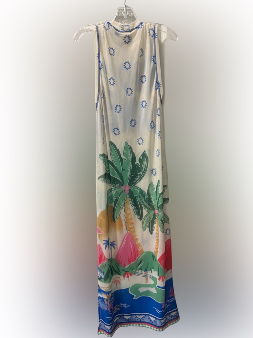 Farm Rio Mesh Printed Maxi Dress - Picture 4 of 5